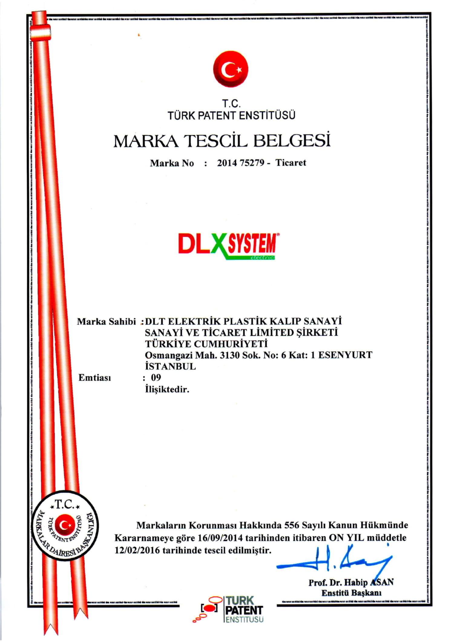 MARKA TESCİL-DLX SYSTEM